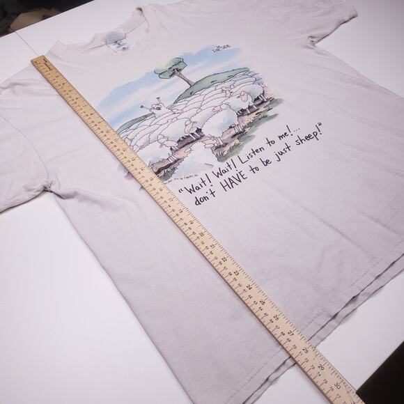 Vntg 80s Gary Larson Sheep graphic tee - Picture 8 of 8